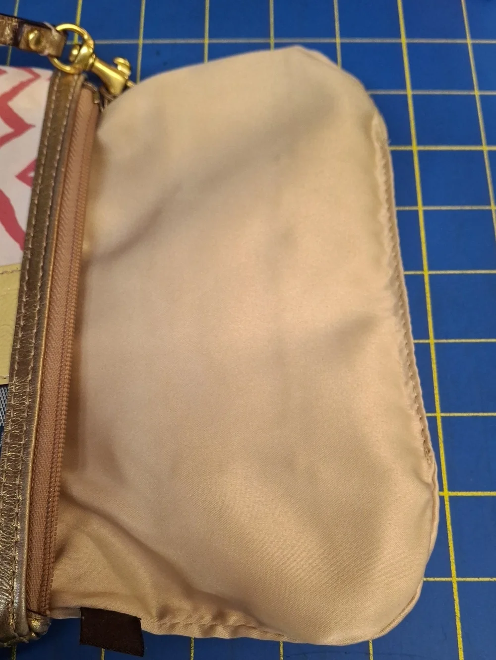 Coach Patchwork Leather & Canvas 8.5x5.5x0.5 Wristlet - Multicolor Preloved